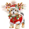 DIY Christmas Schnauzer Dog-Acrylic Diamond Painting Ornaments With Shaking Head Function