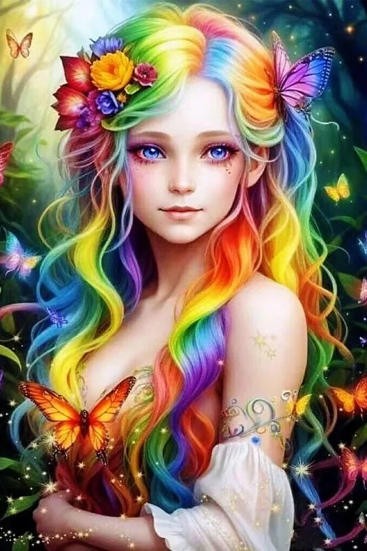 Cool Girl 40*50CM (Canvas) Full Round Drill Diamond Painting gbfke
