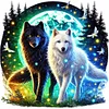 Diamond Painting-DIY Full Round Drill Wolf