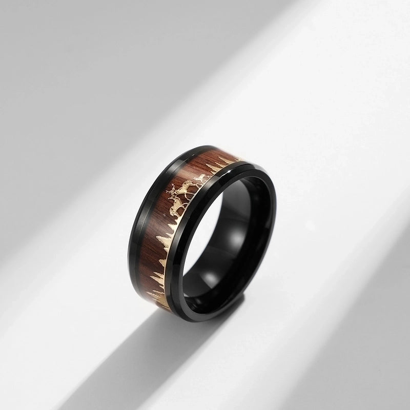 Jewelry Modern Style Classic Style Sports Deer 304 Stainless Steel 18K Gold Plated Rings