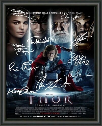 THOR - Cast - A4 SIGNED AUTOGRAPHED Photo Poster painting POSTER  POSTAGE