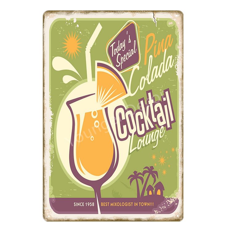 【20*30cm/30*40cm】Cocktail Lounge - Vintage Tin Signs/Wooden Signs