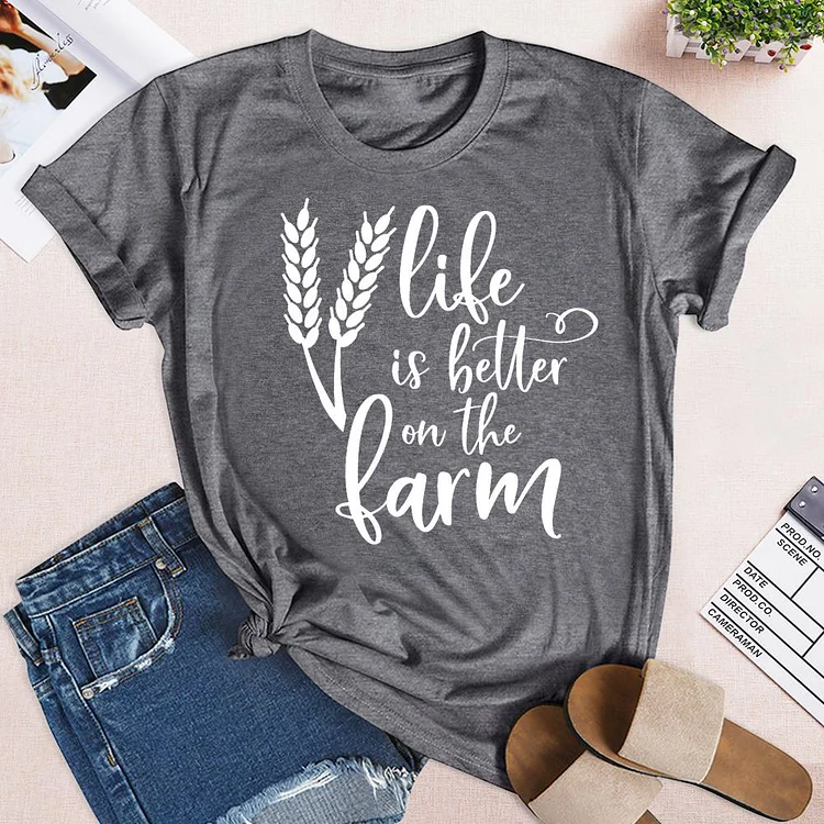 life is better on the farm village life Retro Tee -03884