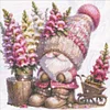(US Only)Gnome Design DIY Bead Embroidery Kit 40x39cm 9CT Cross Stitch Kit for Home Decor