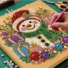 Kit de peinture de perles encadr&eacute; pour bonhomme de neige de No&euml;l 25x25cm pour adultes