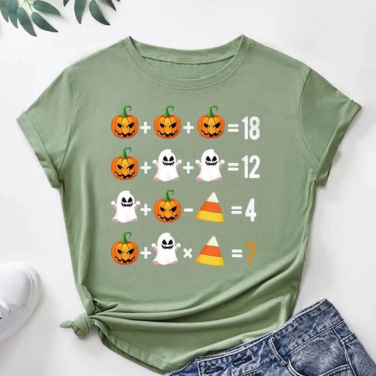 Halloween Math Teacher   T-Shirt Tee-06615
