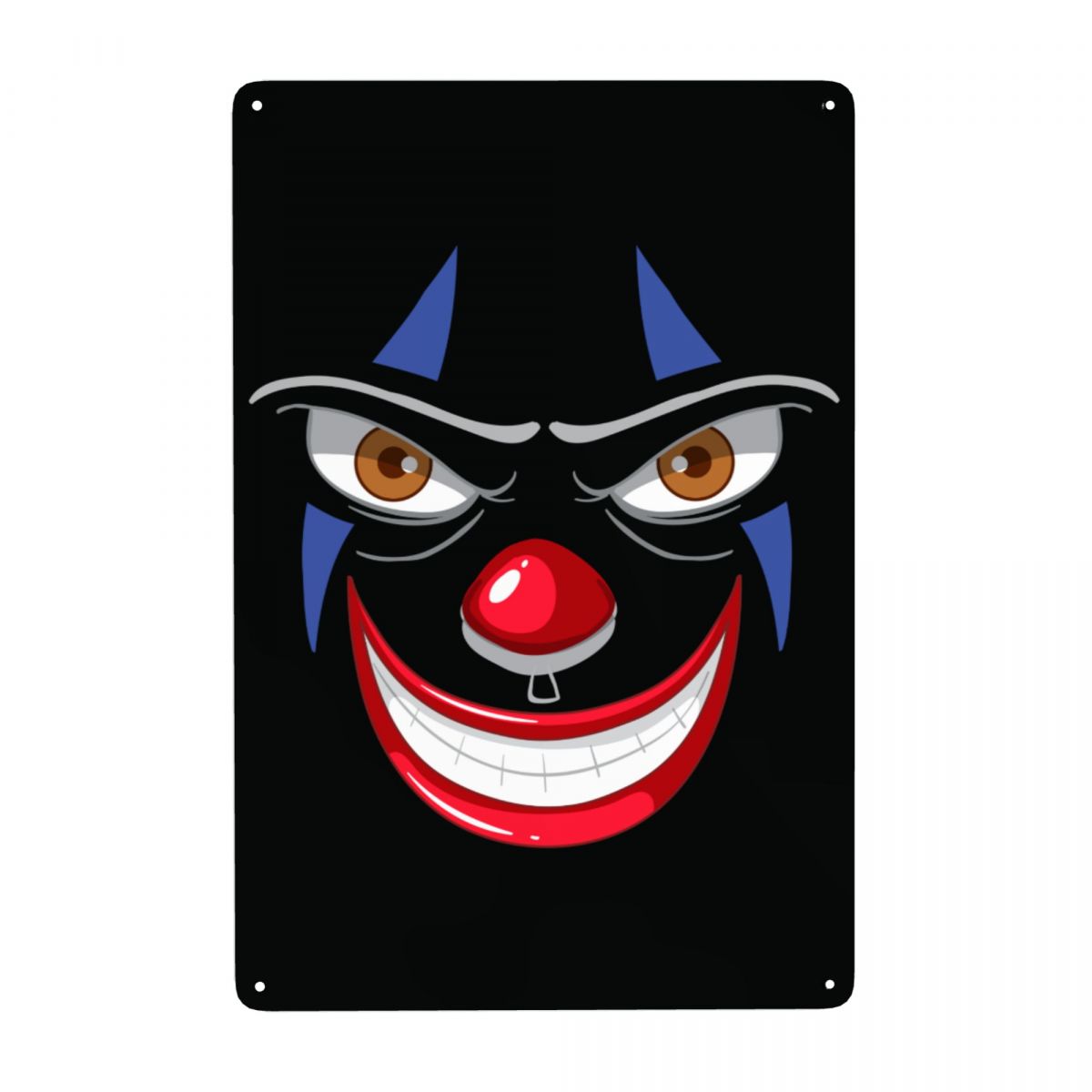 Halloween Clown Facial Expression Decorative Metal Signs 12x8 Inches