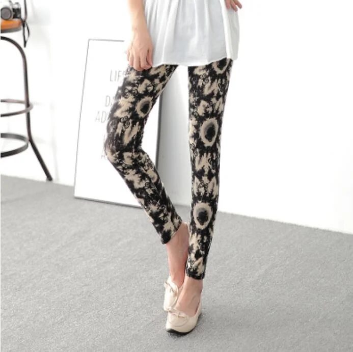 CUHAKCI Floral Sexy Pants Printed Legging Women Love Fitness Leggins Push Up Trousers Casual High Quality Sport