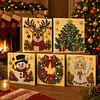 (20x20cm)Christmas Tree Pearl Painting Art Kits With Inner Frame Pearl Gem Paintings Picture Arts Craft for Adults Beginners Home Wall Decor