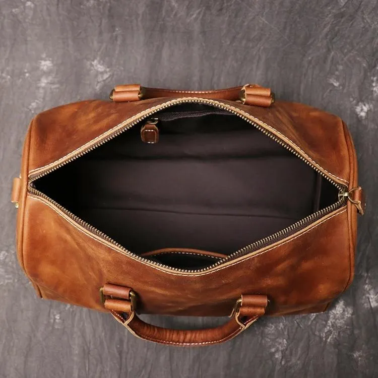 Fashion genuine leather casual crazy horse leather travel bags for weekender