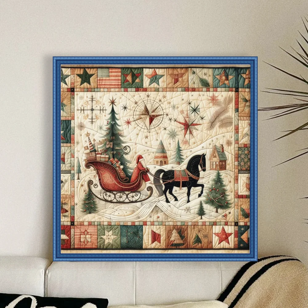 11CT Stamped Cross Stitch Pillowcase - Sleeping Hedgehog(Canvas|45*45CM) - Eco-Friendly Cotton Thread