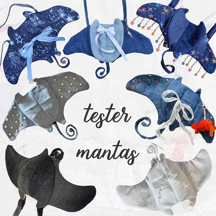 Manta Ray Bag Sewing Template - With Instructions