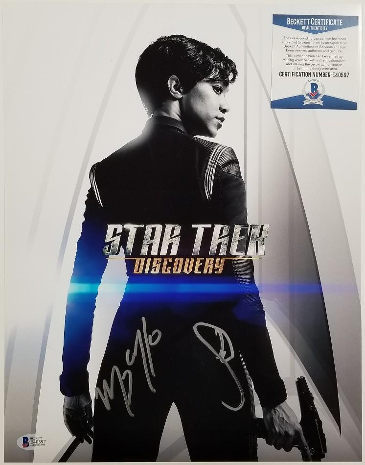 Mary Chieffo +1 autograph signed Star Trek Discovery 11x14 Photo Poster painting BAS COA Beckett