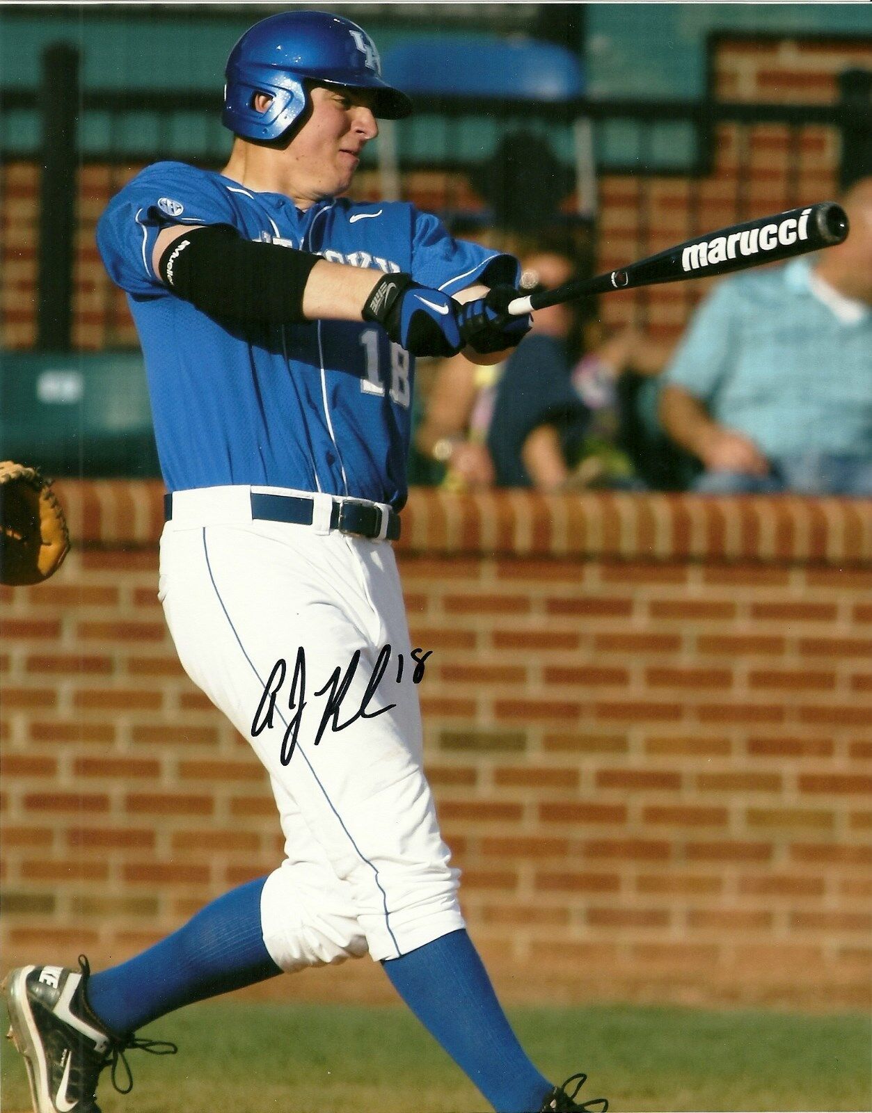 HOUSTON ASTROS AJ A.J. REED HAND SIGNED KENTUCKY WILDCATS 8X10 Photo Poster painting W/COA
