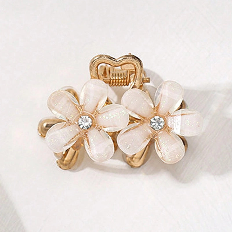 Cute Sweet Women’s Daisy Artificial Crystal Metal Inlay Rhinestones Hair Claws