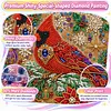 Christmas DIY Special Shape Diamond Painting Pearl Art With Inner Frame Kit 25x25cm(Christmas Cardinal)