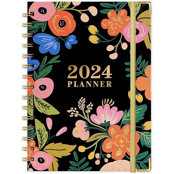 2024 Planner - Jan. 2024 - Dec. 2024, Weekly & Monthly Planner 2024, 6.4" x 8.5", Planner 2024 with Hardcover, 12 Monthly Tabs, Back Pocket, Inspiring Quotes
