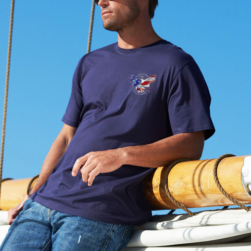  Patriotic Eagle Graphic T-Shirt for Men - Perfect for Summer Festivals and Casual Wear