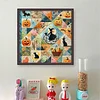 Patchwork Pumpkin Witch-11CT Stamped Cross Stitch 45*45cm/17.72*17.72in