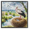 Happy Crane-14CT Stamped Cross Stitch 34*34cm/13.39*13.39in tapestrymarket