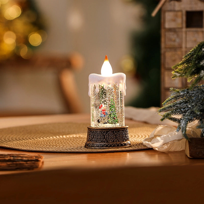 Christmas Cartoon Style Pastoral Christmas House Christmas Tree Santa Claus Plastic Daily Festival Ornaments