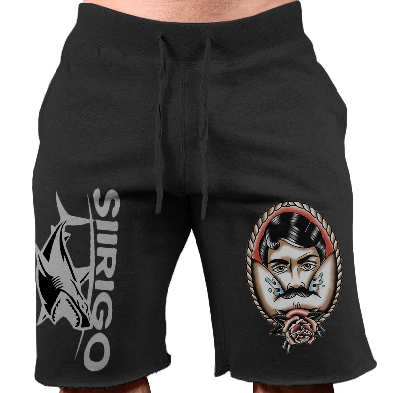 Vintage Rose Graphic Print MEN'S SWEAT SHORTS WORKOUT