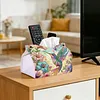Diamond Art Painting Decorative Paper Napkin Dispenser Wear Resist Handmade Household Container Multifunction Rhinestone PU Tissue Holder Kit for Adults Home Office Gift (Color Hummingbird Floral)