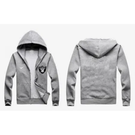 Oakland Raiders Authentic Logo Hoodie Grey
