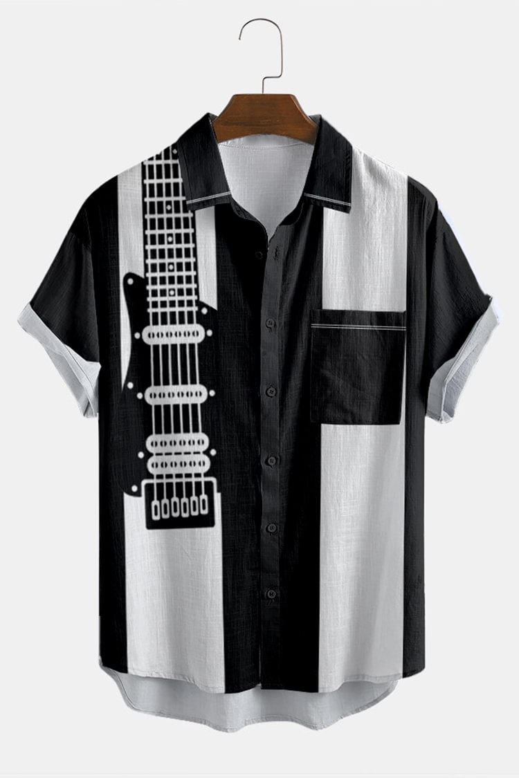 Tiboyz Black Men's Printed Casual Shirt