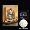 (25x25cm)DIY Pearl Painting Xmas Framed Handmade Pearl Material Art Kit Living Room Decor