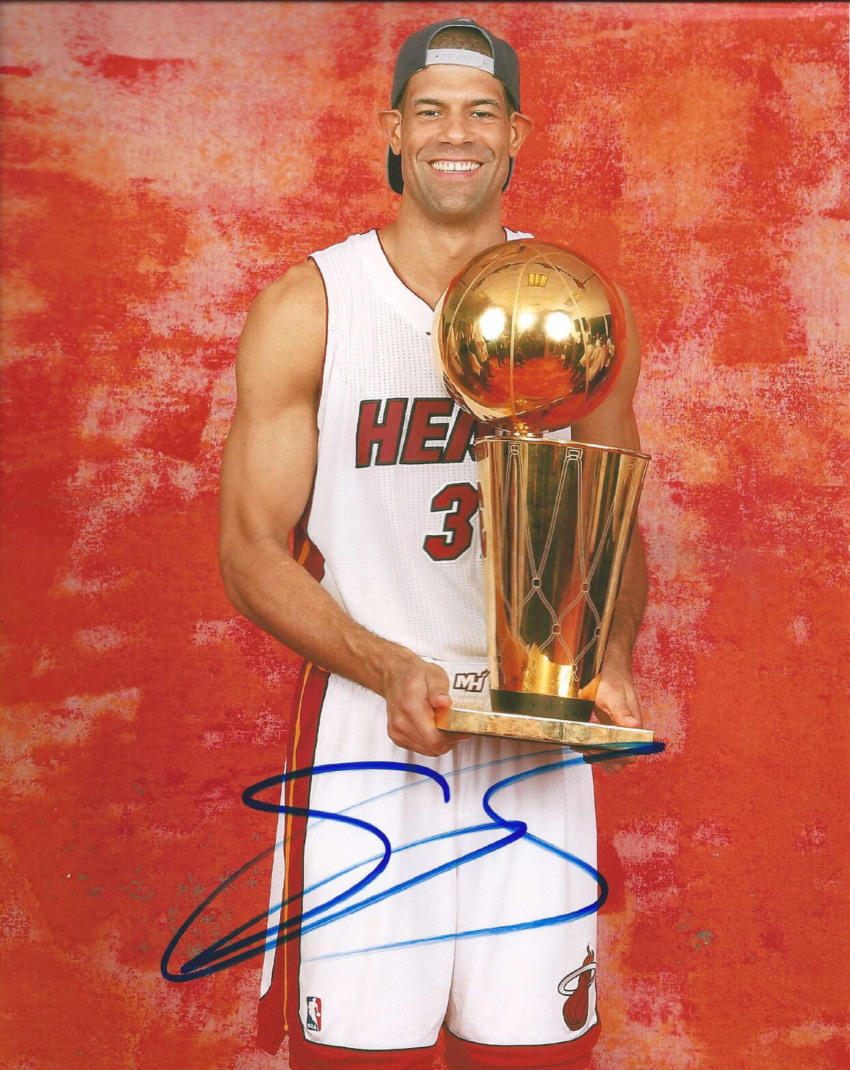 SHANE BATTIER SIGNED AUTHENTIC MIAMI HEAT NBA CHAMPIONSHIP 8X10 Photo Poster painting w/COA