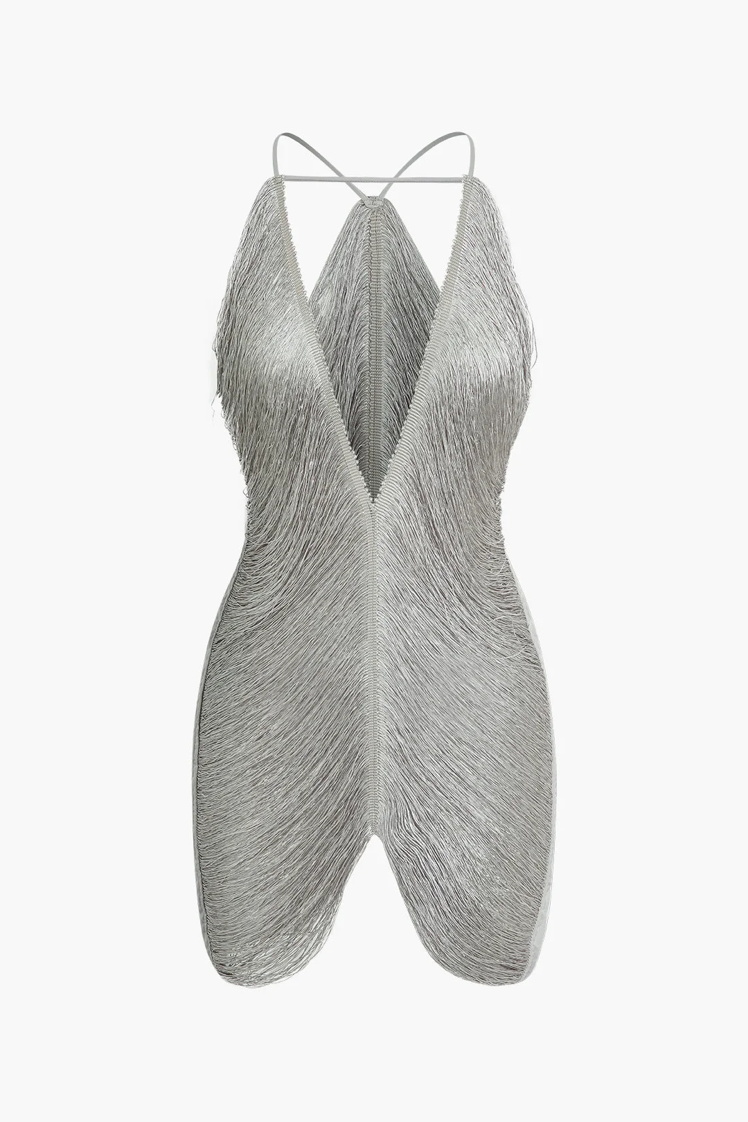 Brownm V Neck Cami Mini Dress