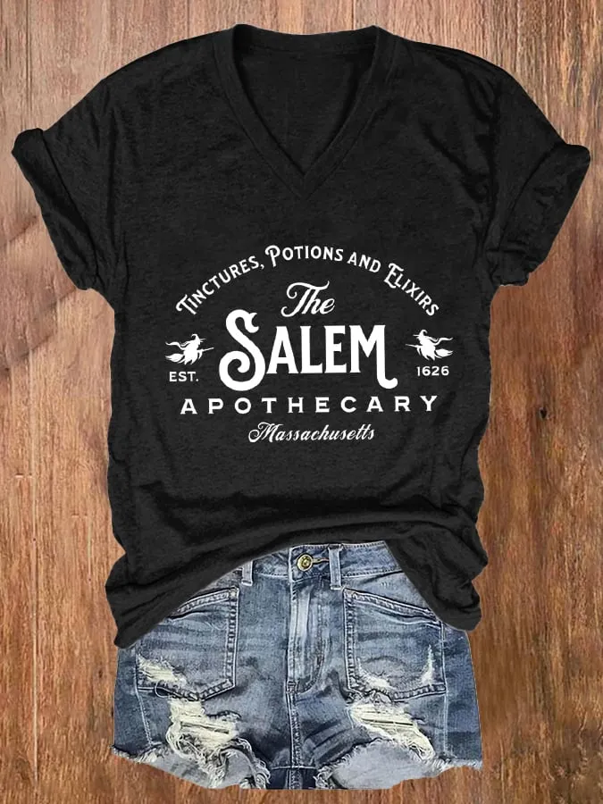 Women's Halloween Salem Massachusetts Print T-Shirt