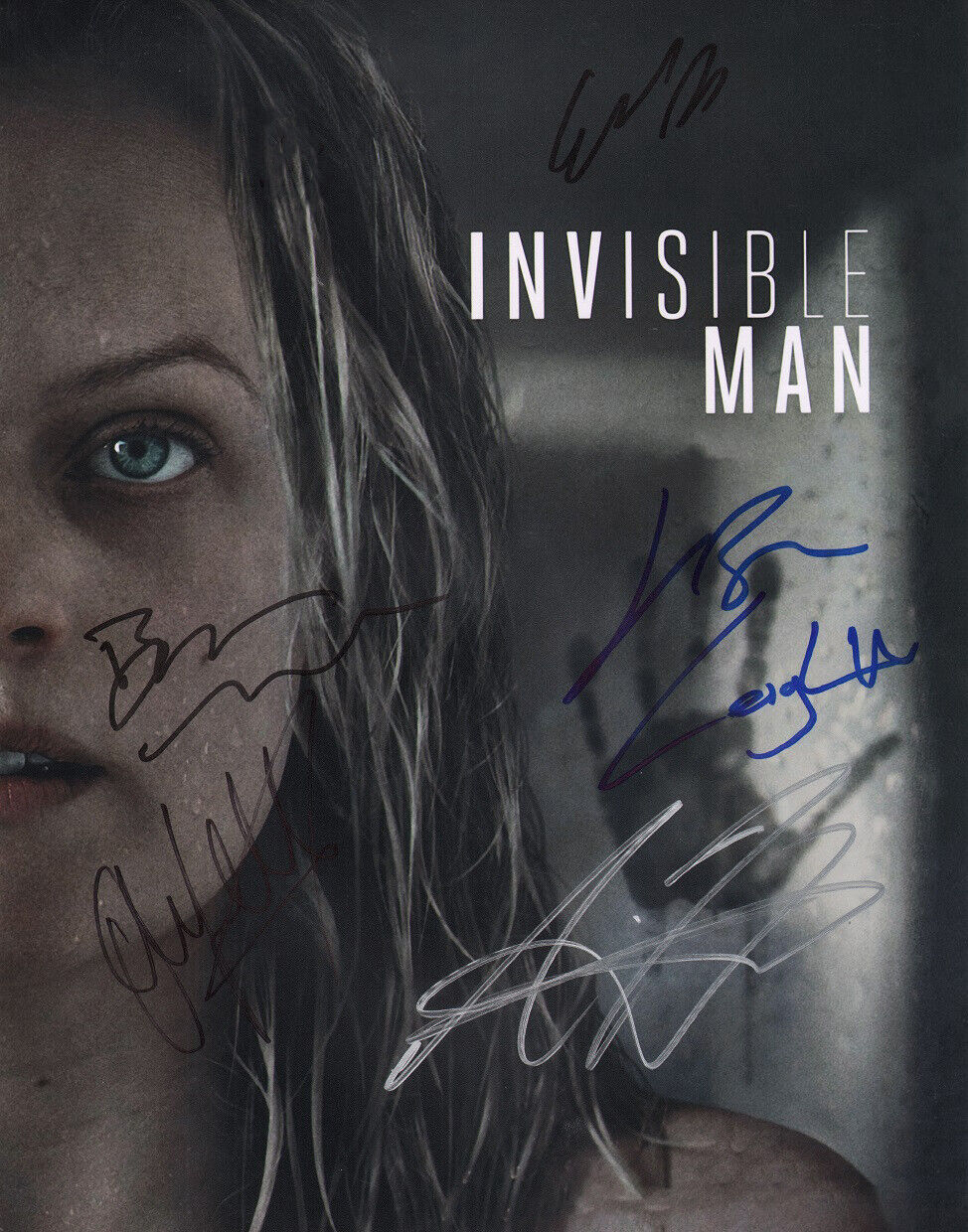 THE INVISIBLE MAN (2020) Cast x6 Hand-Signed Elisabeth Moss