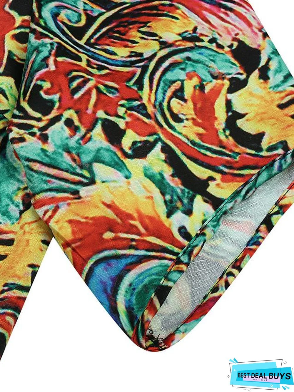 Women's Shift Dress Knee Length Dress - Half Sleeve Floral Print Summer V Neck Hot Casual Vacation Dresses Loose Green