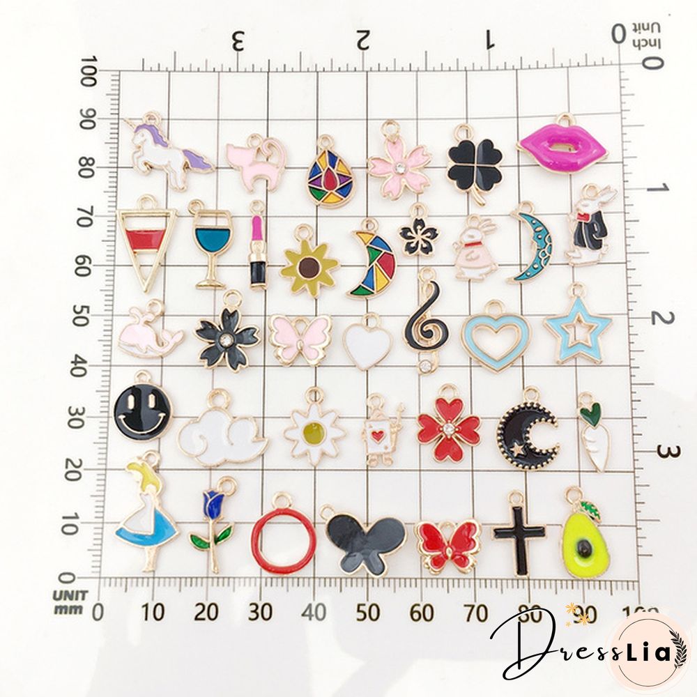 10/20 Pcs Mixed Alloy Pendant Cartoon Animal Tree Enamel Charms Beads for Jewelry Making Diy Earrings Neacklace Bracelet Accessaries arrow
