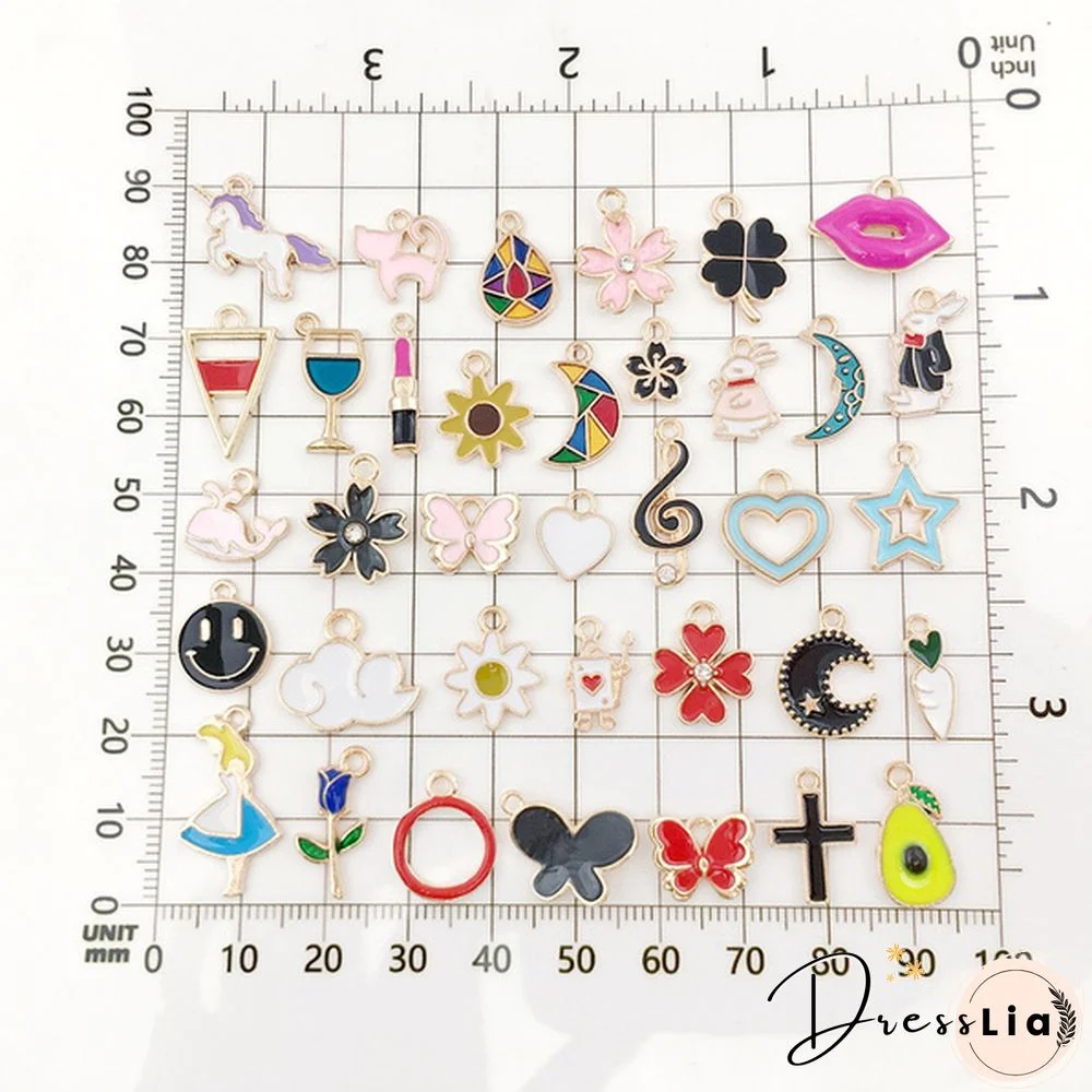 10/20 Pcs Mixed Alloy Pendant Cartoon Animal Tree Enamel Charms Beads for Jewelry Making Diy Earrings Neacklace Bracelet Accessaries arrow