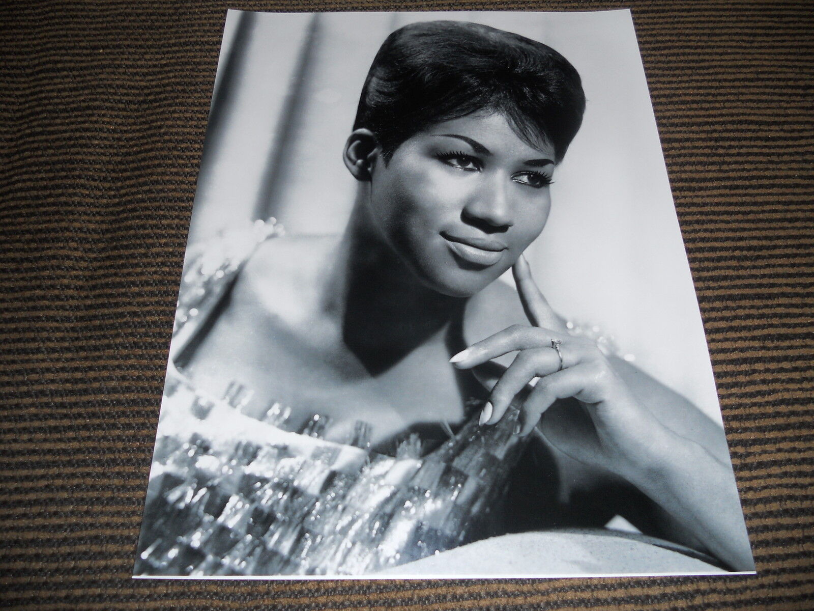 Aretha Franklin Sexy Vintage B&W Soul Music 11x14 Promo Photo Poster painting #2