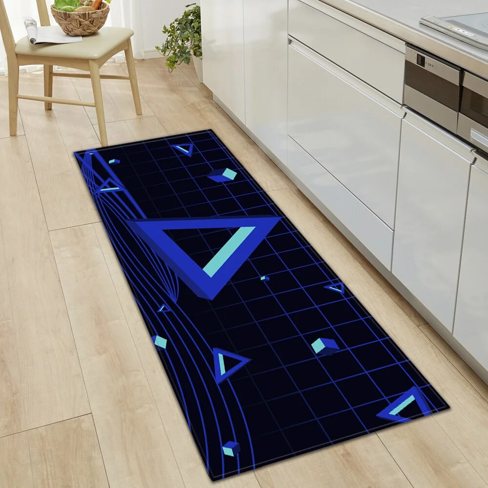 Kitchen Mat Bedroom Entrance Doormat Hallway Tatami Floor Mat 3D Printed Bathroom Balcony Decoration Rug Anti-slip Long Carpet