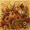 Framed Pumpkin Flowers - Pearls Painting Kit DIY Halloween Diamond Painting Pearl Dot Crafts 30x30CM