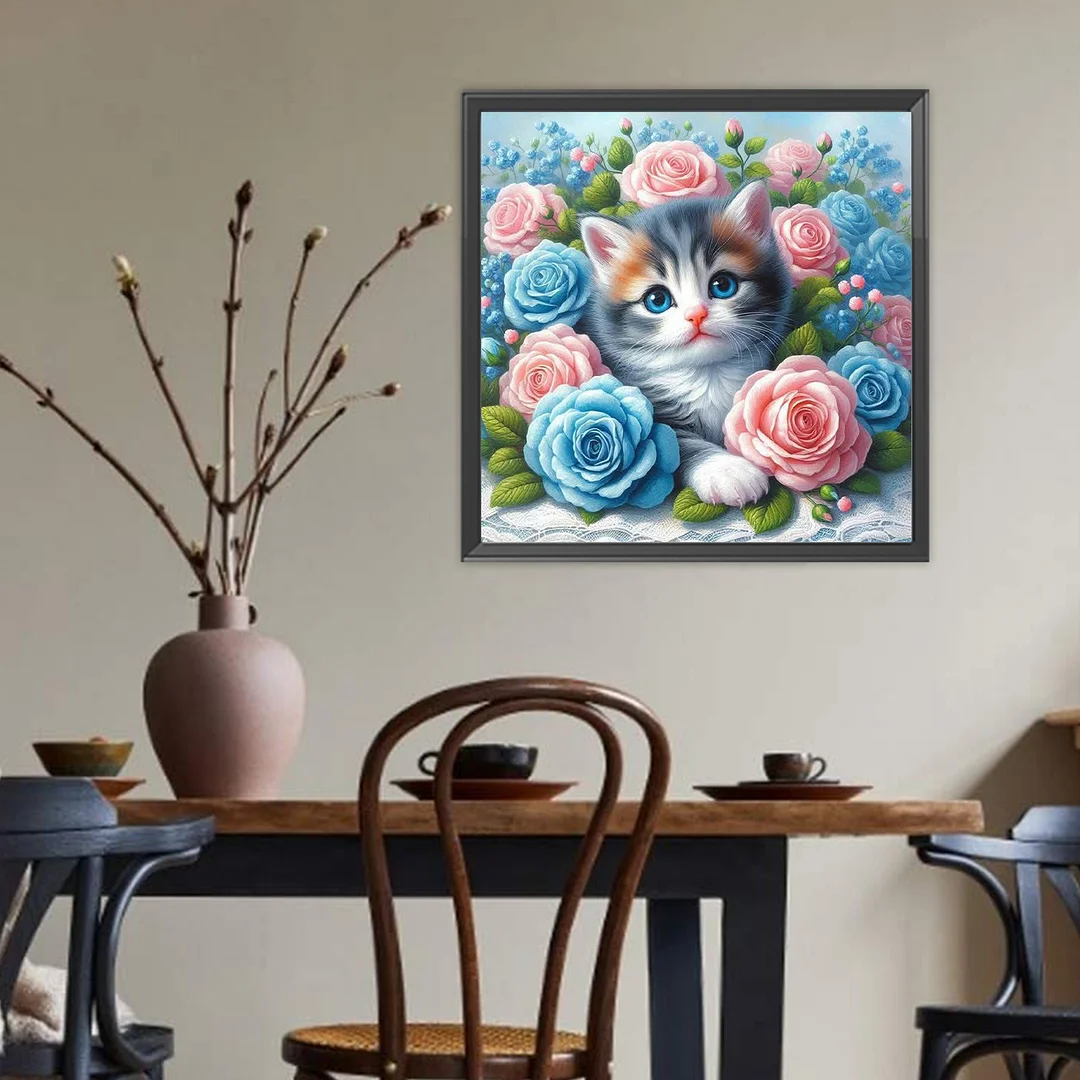 Diamond Painting - Full Round Drill - Cat(Canvas|Canvas|40*40cm)