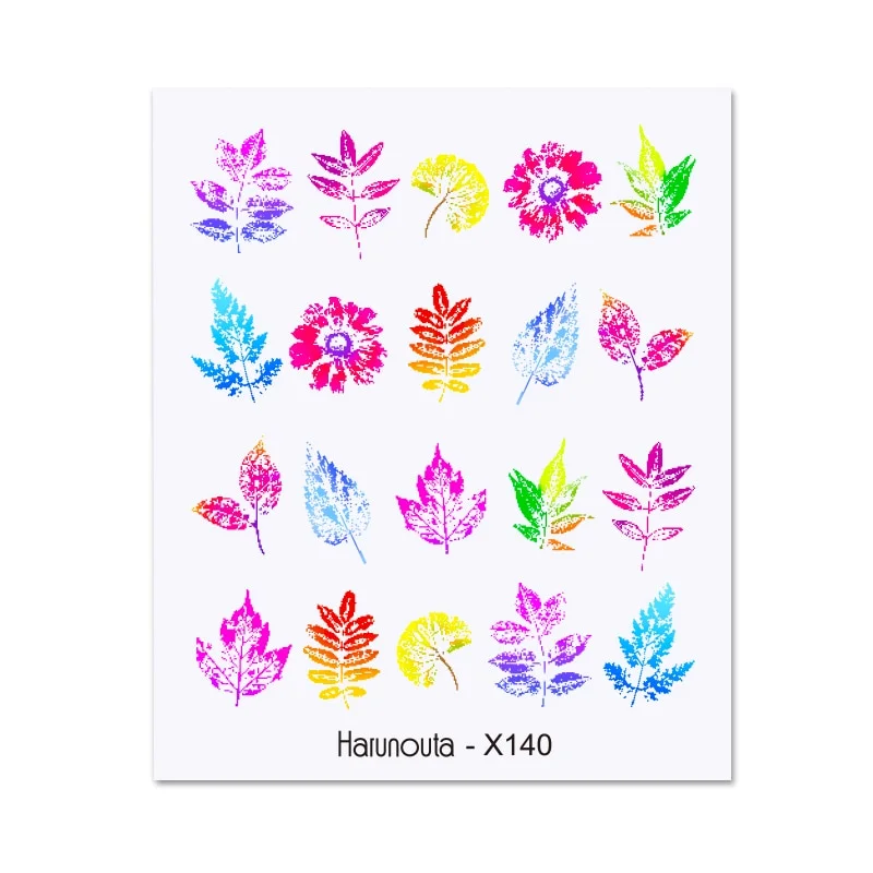 1PC Avocado/Watermelon/Orange Nail Stickers Summer Fruit Leaves Transfer Decals Sliders For Nails DIY Decoration Manicures-Nail Inspo