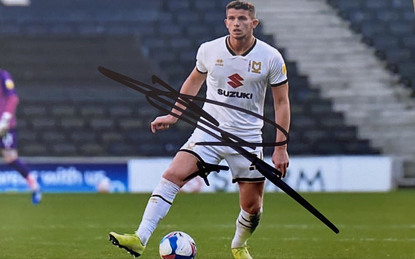 Jordan Houghton Genuine Hand Signed MK Dons 6X4 Photo Poster painting