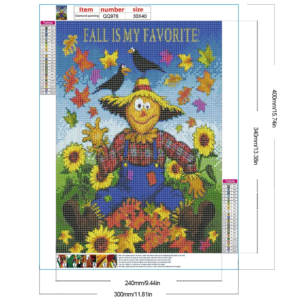 Diamond Painting - Full Round Drill - Scarecrow(Canvas|30*40cm)