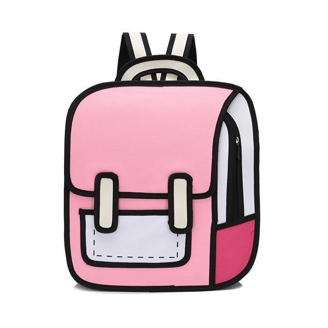 3D Cartoon Oxford Backpack、、sdecorshop