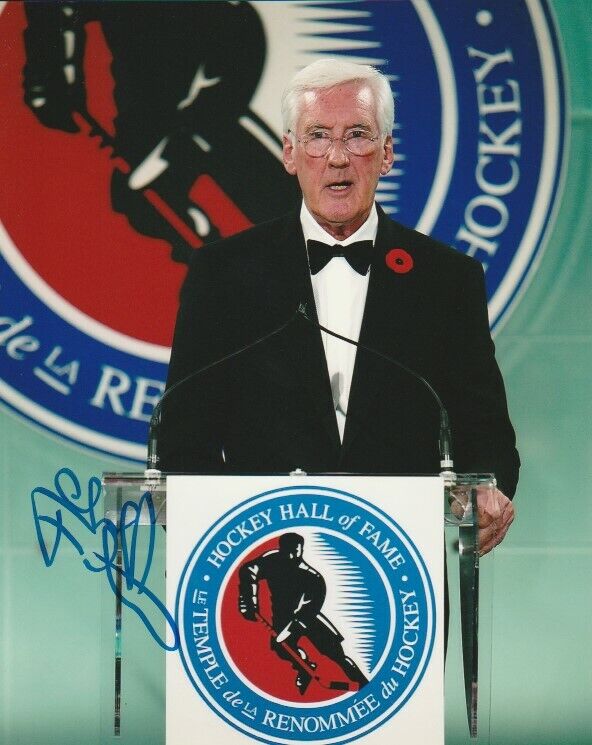 CLIFF FLETCHER SIGNED HOCKEY HALL of FAME 8x10 Photo Poster painting! TORONTO MAPLE LEAFS PROOF!