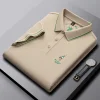 Pure cotton high-end embroidered lapel polo shirt