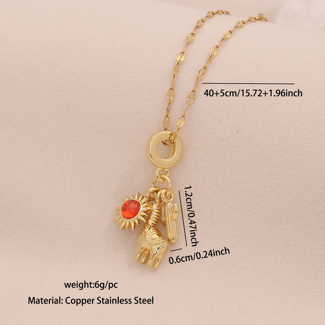 Diamond-Studded Four-Leaf Clover Pendant Color-Preserving Diy Necklace Fashion Love Daisy N1523