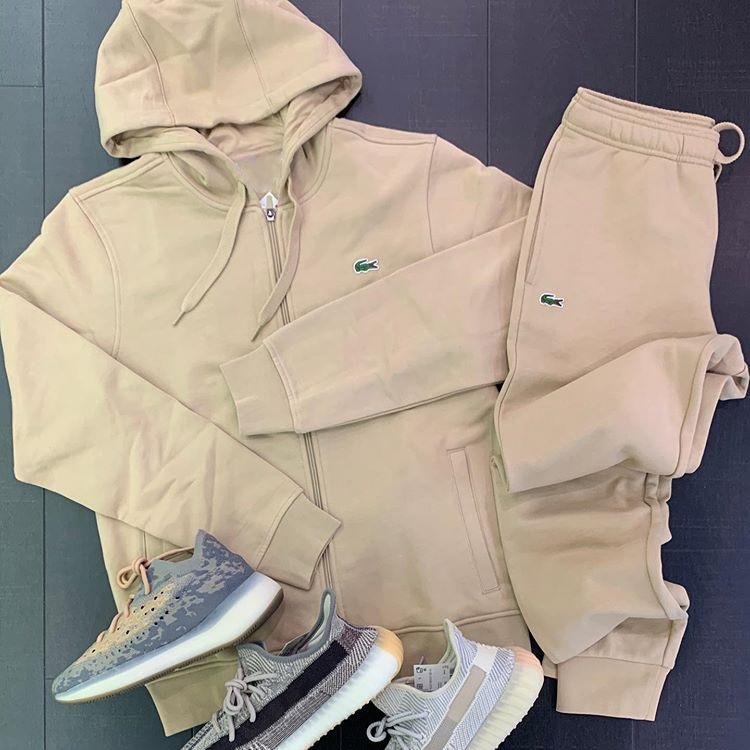 khaki crocodile print fashion Hooded Sweater Set