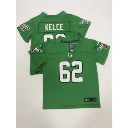 Toddlers Philadelphia Eagles #62 Jason Kelce Green Vapor Throwback Stitched Football Jersey